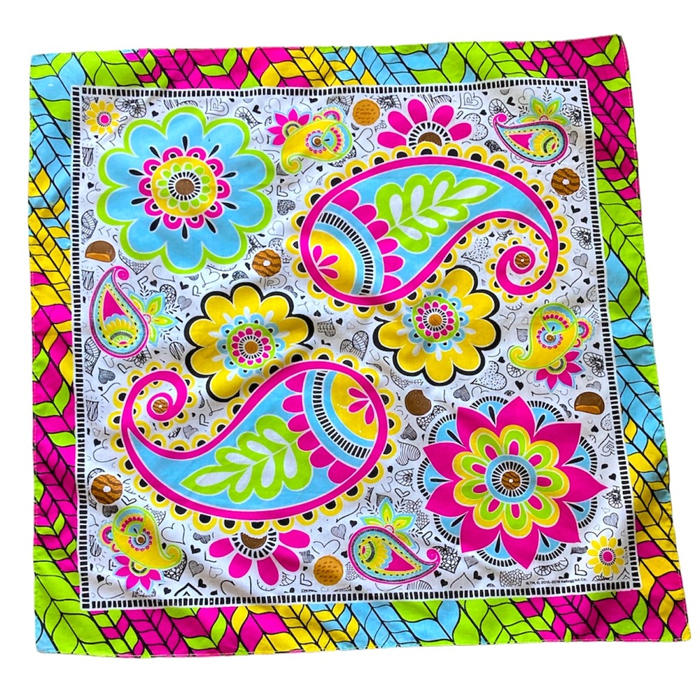 Little Brownie Scarf 2015-2016 Girl Scout Cookie Paisley Spring Pastel Boho Chic